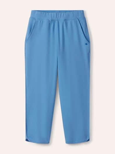 Baumwollstretch Caprihose Jeansblau