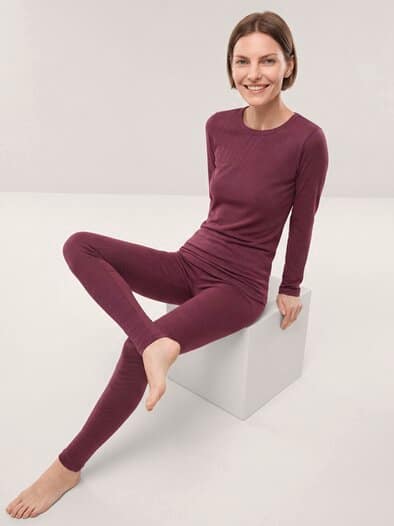 Thermo-Hose Lang Bordeaux gestr.