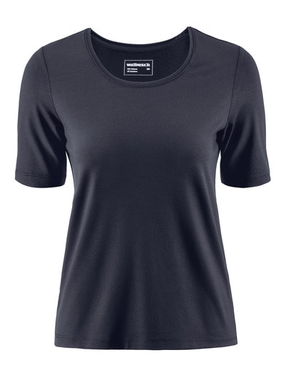 Viskose-Shirt Marine