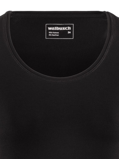 Viskose-Shirt Schwarz
