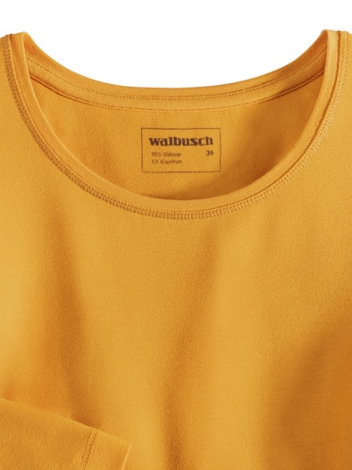Viskose-Shirt Langarm Safran