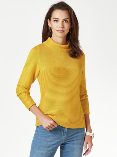 Kaminkragen Pullover Querrippe Kaminkragen Pullover Querrippe