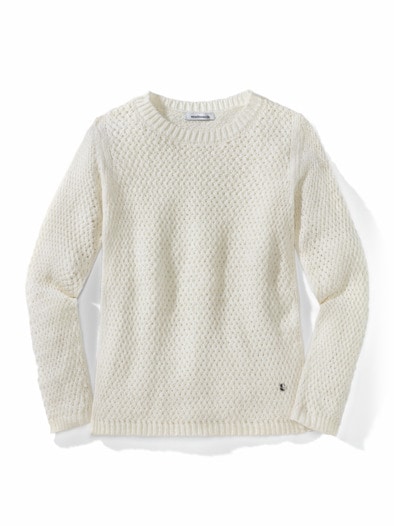 Baumwollbändchen-Pullover Firenze Offwhite