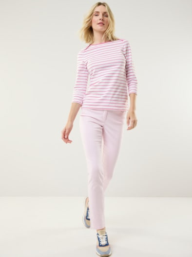 Ringelshirt la Ville Weiß/Pink
