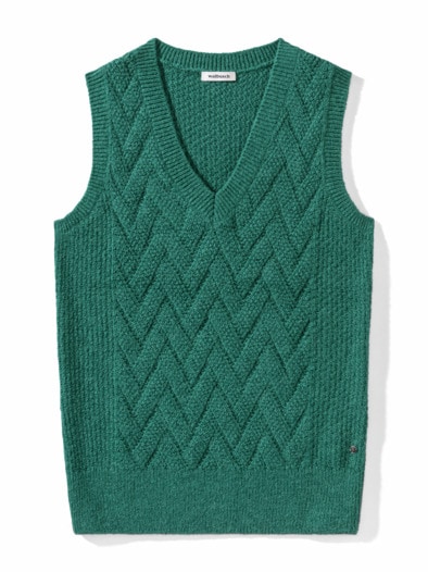 V-Neck Pullunder Cosy Sportgrün