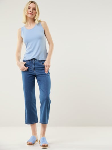 Viskose-Top Cashmere Blue