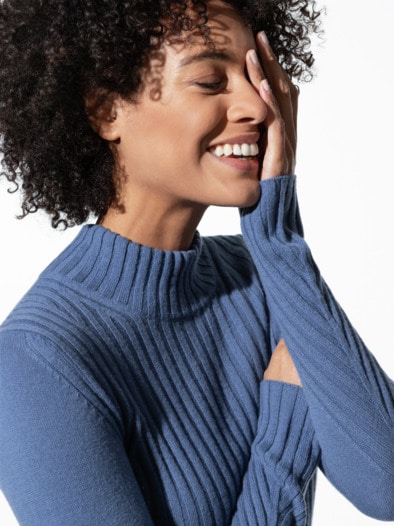 Cashmere Pullover Supersoft Rauchblau