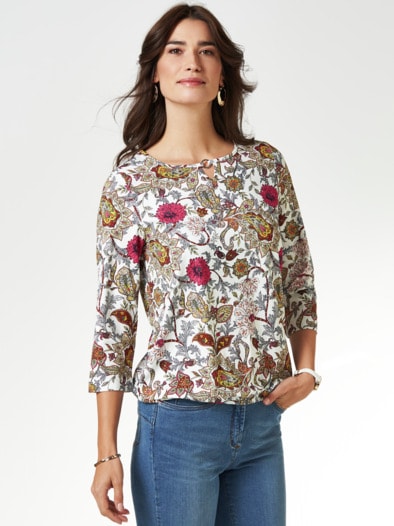 Blouson-Shirt Blumen-Paisley