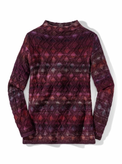 Jacquard-Pullover Degradee Multicolor Cassis