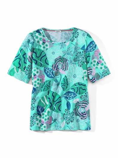 Baumwollshirt Sealife Aqua