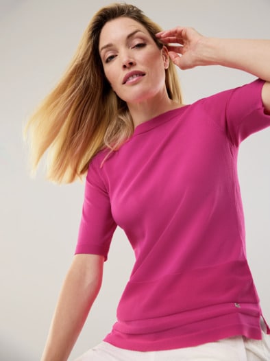 Shirt-Pullover Cool Touch Fuchsia