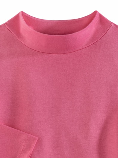 Viskose-Shirt Stehkragen Pink