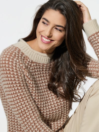 Leicht&Weich Pullover Creme/Toffee