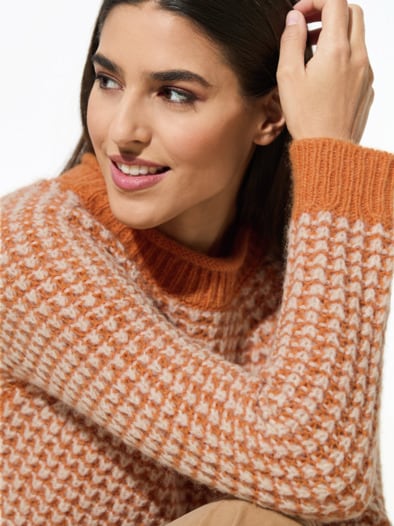 Leicht&Weich Pullover Terracotta/Sand