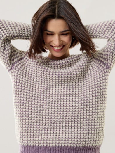 Leicht&Weich Pullover Mauve/Creme
