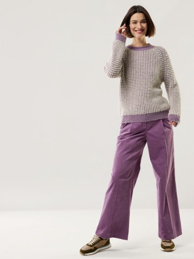 Leicht&Weich Pullover Mauve/Creme
