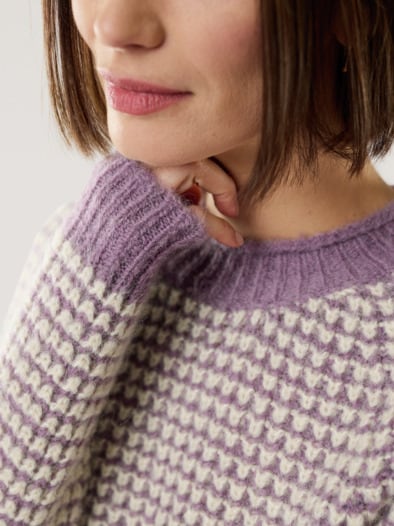 Leicht&Weich Pullover Mauve/Creme