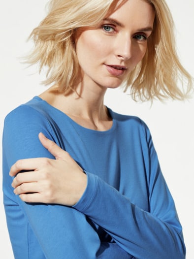 Baumwollshirt  Double Königsblau