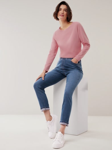 Baumwollshirt  Double Rosenholz