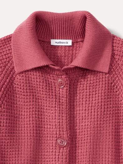 Merino-Strickjacke Waffelstruktur Siena