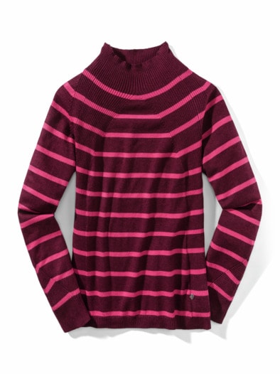 Hautschmeichler-Pullover Rippmix Barolo/Fuchsia