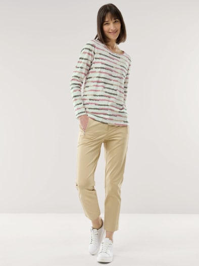Baumwollshirt Abstract Stripe Rot