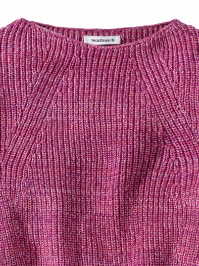 Baumwoll-Pullover Farbenspiel Fuchsia