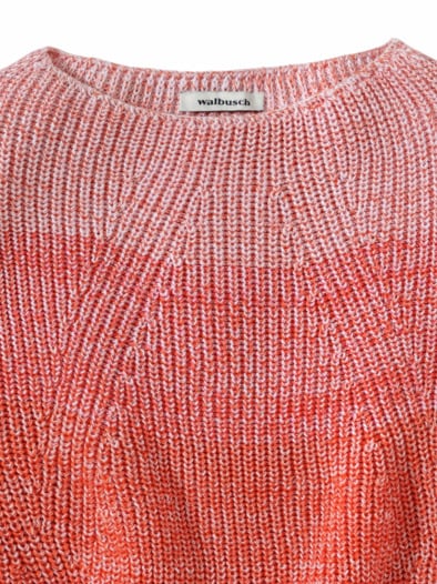 Baumwoll-Pullover Farbenspiel Multicolor Fuchsia