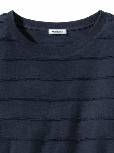 Baumwollshirt Streifenstruktur Marine