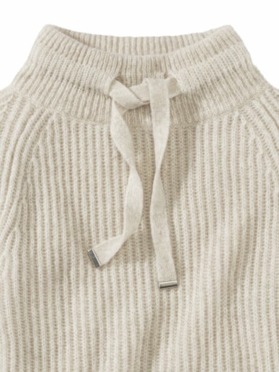 Kuschelgarn-Pullover Creme