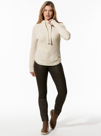 Kuschelgarn-Pullover Creme