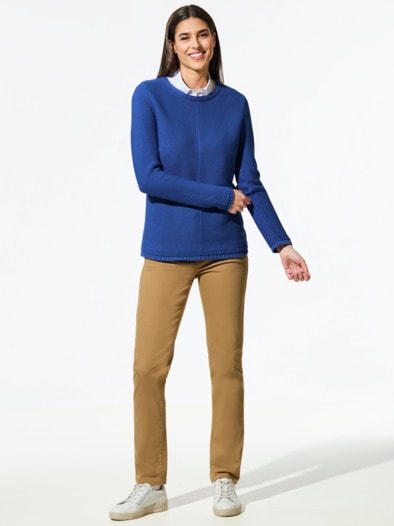 Baumwoll-Pullover Everyday Tintenblau