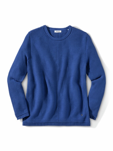 Baumwoll-Pullover Everyday Tintenblau