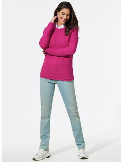 Baumwoll-Pullover Everyday Fuchsia