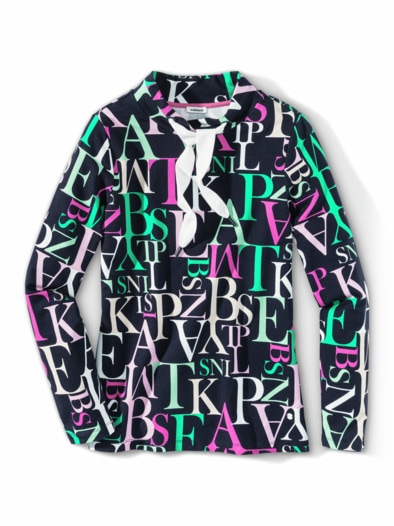 Buchstaben Sweatshirt Marine