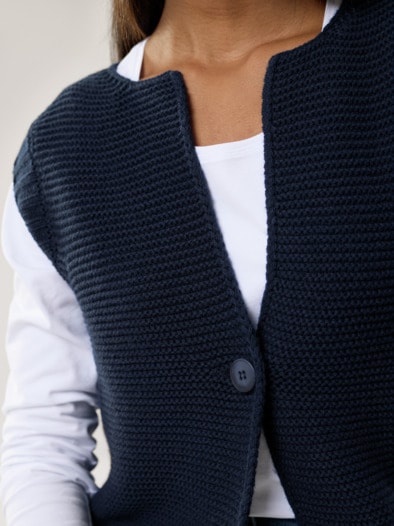 Strickweste Merinomix Marine