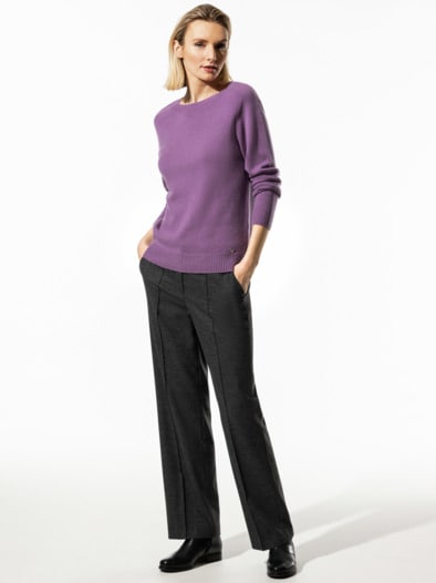 Cashmere-Pullover Nahtlos Orchidee