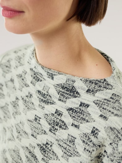 Boucle Sweatshirt Kaminkragen Marine