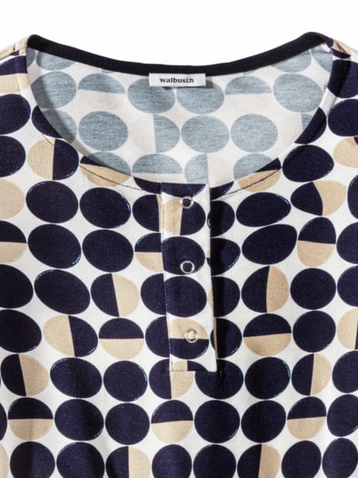 Blousonshirt Modern Dot Marine/Beige