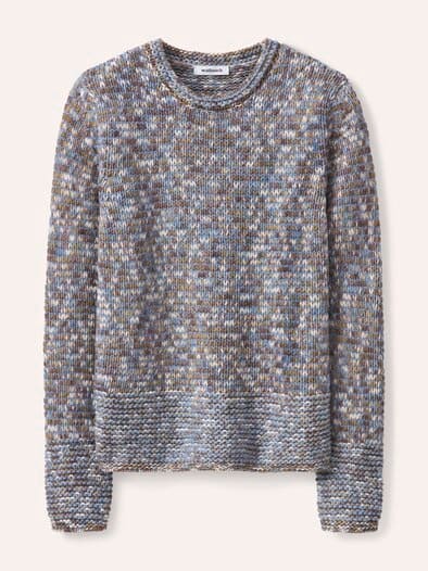 Pullover in bedrucktem Garn Multicolor Smokey Blue