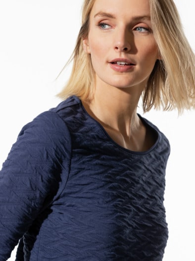 Jacquard-Sweaty 3D Marine