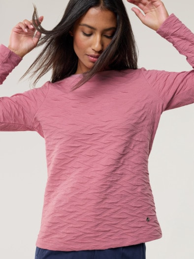 Jacquard-Sweaty 3D Rosenholz