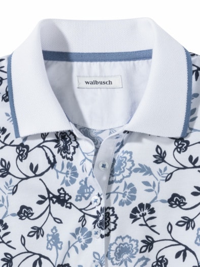 Extraglatt-Polo Ringelblume Blau