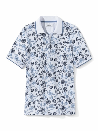 Extraglatt-Polo Ringelblume Blau