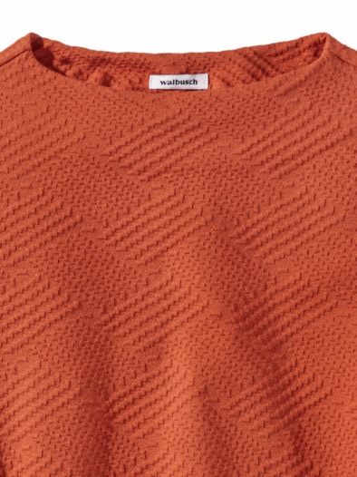 Struktur-Sweaty Kaminkragen Terracotta