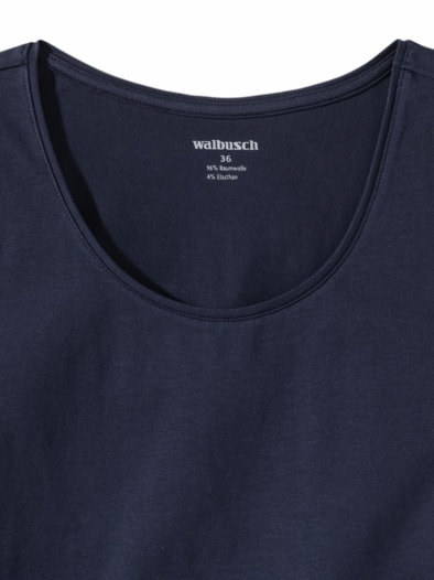 Baumwoll-Basic -Top Marine