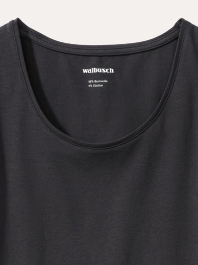 Baumwoll-Basic -Top Schwarz