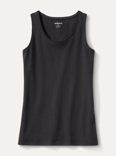 Baumwoll-Basic -Top Schwarz