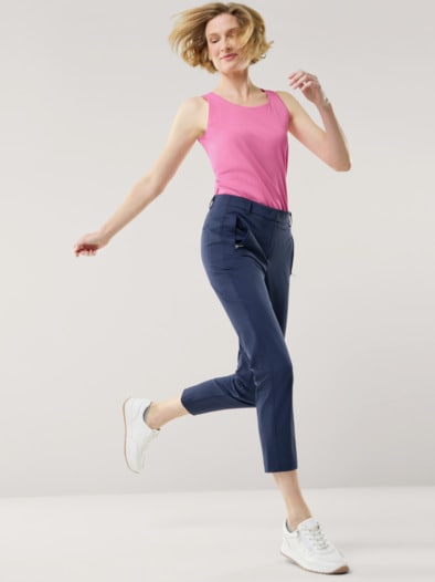Baumwoll-Basic -Top Malve