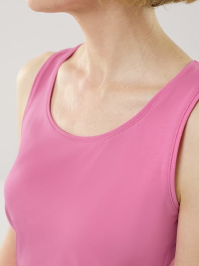 Baumwoll-Basic -Top Malve